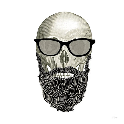 Hipster Skull I by Sue Schlabach. SKU 33574a. Archival Giclee Fine art print for wall decor.