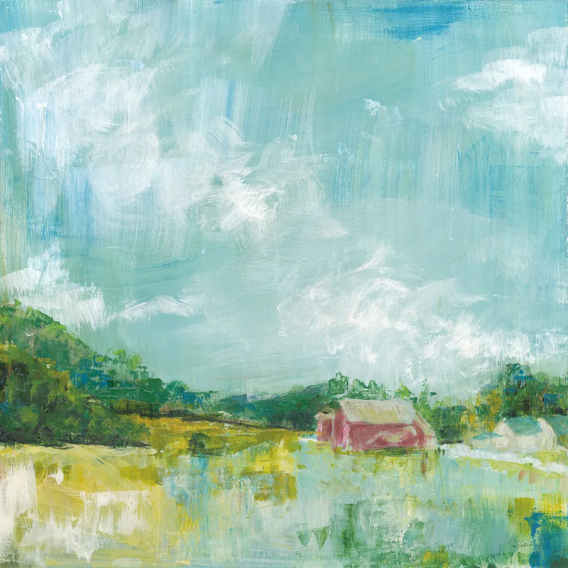 Horizon Farm by Sue Schlabach. SKU 35340a. Archival Giclee Fine art print for wall decor.