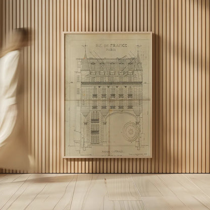 Ile de Paris Quai Henri II v2 by Sue Schlabach. shown as over sized large wall art. Available as an archival giclee rolled canvas, fine art paper, or poster print. SKU 44866h.