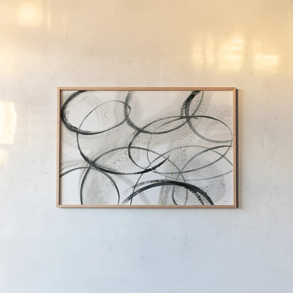 Imprints by Sue Schlabach. shown as a paper print in a natural frame. Available as a archival giclee rolled canvas, fine art paper, or poster print. SKU 30539i.