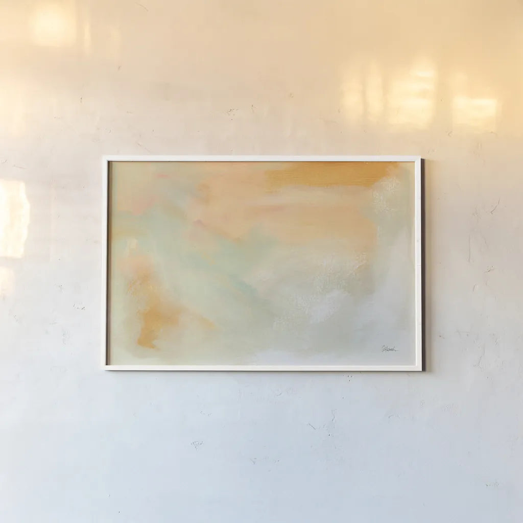 In the Pink by Sue Schlabach. shown as a paper print in a white frame. Available as a archival giclee rolled canvas, fine art paper, or poster print. SKU 67144i.