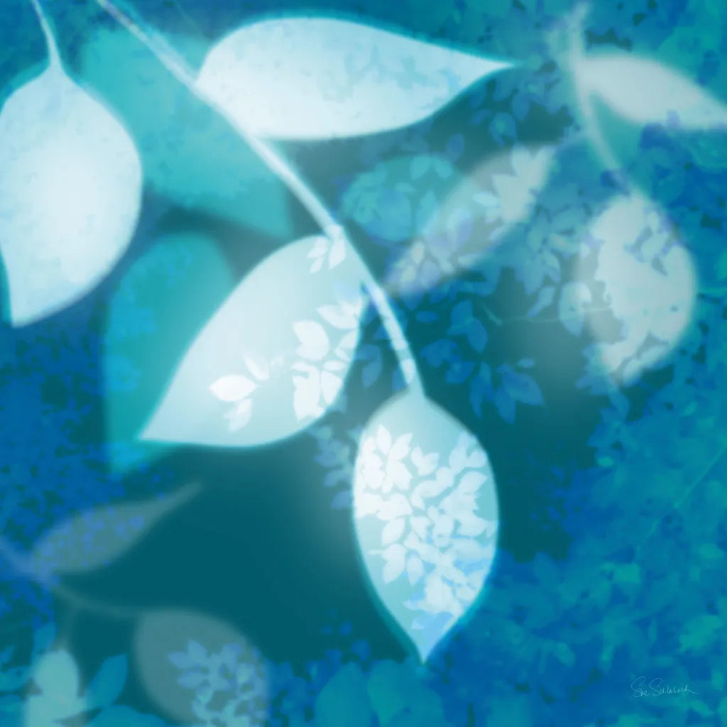 Ink Leaves I by Sue Schlabach. SKU 32439a. Archival Giclee Fine art print for wall decor.