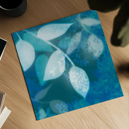 Ink Leaves I by Sue Schlabach. Shown as a detailed flat fine art print, highlighting archival giclee quality. Available as an archival giclee rolled canvas, fine art paper, or poster print. SKU 32439a.