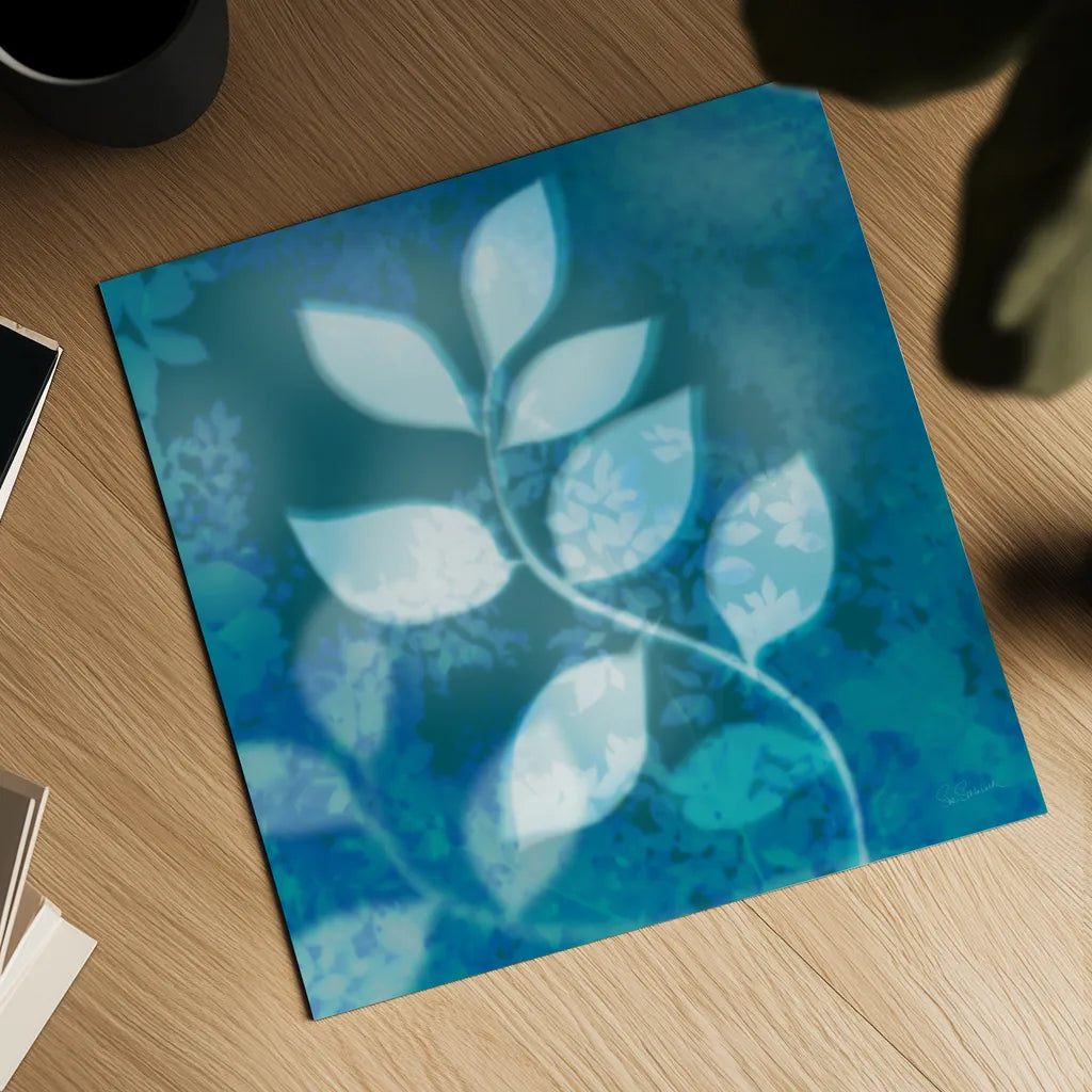 Ink Leaves II by Sue Schlabach. Shown as a detailed flat fine art print, highlighting archival giclee quality. Available as an archival giclee rolled canvas, fine art paper, or poster print. SKU 32440a.