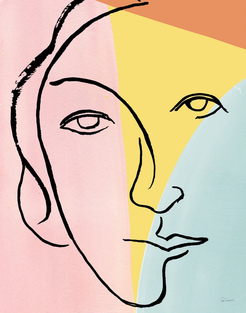 Ink Women V Colorblock Pastel by Sue Schlabach