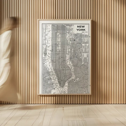 Inverted New York Map by Sue Schlabach. shown as over sized large wall art. Available as an archival giclee rolled canvas, fine art paper, or poster print. SKU 70219h.