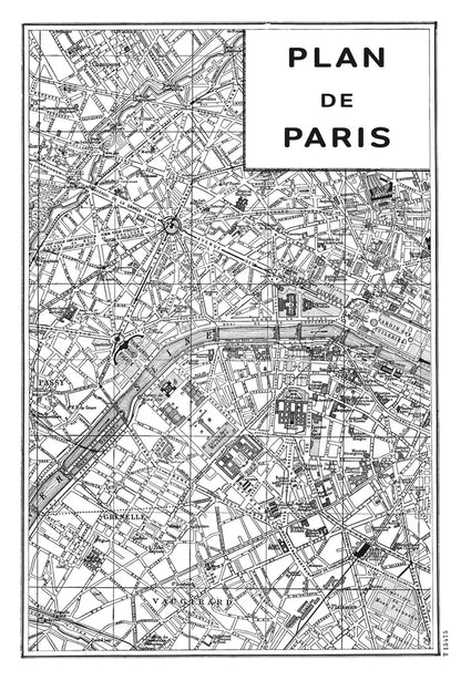 Inverted Paris Map by Sue Schlabach. SKU 70218h. Archival Giclee Fine art print for wall decor.
