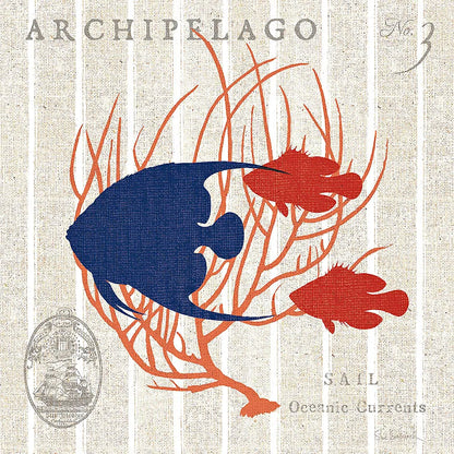 Island Findings IV Fish by Sue Schlabach. SKU 15101a. Archival Giclee Fine art print for wall decor.