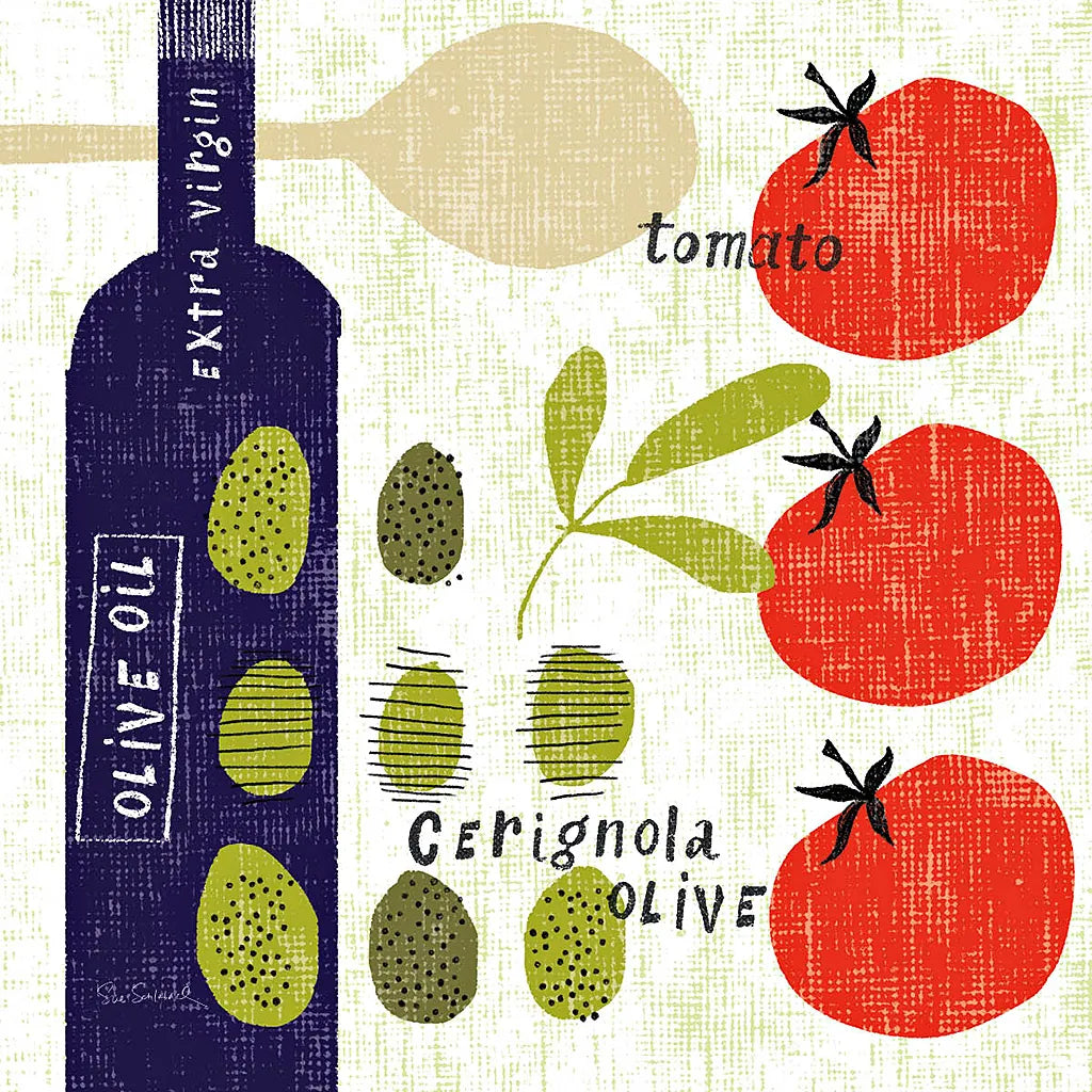 Italiano Olives by Sue Schlabach. SKU 44688a. Archival Giclee Fine art print for wall decor.