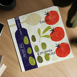Italiano Olives by Sue Schlabach. Shown as a detailed flat fine art print, highlighting archival giclee quality. Available as an archival giclee rolled canvas, fine art paper, or poster print. SKU 44688a.