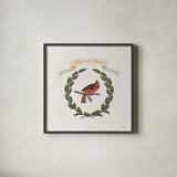 Joyful Tidings VII by Sue Schlabach. Shown in a sleek black glass frame for a contemporary gallery look. Available as an archival giclee rolled canvas, fine art paper, or poster print. SKU 33832a.