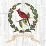 Joyful Tidings VIII on Distressed Wood by Sue Schlabach. SKU 35662a. Archival Giclee Fine art print for wall decor.