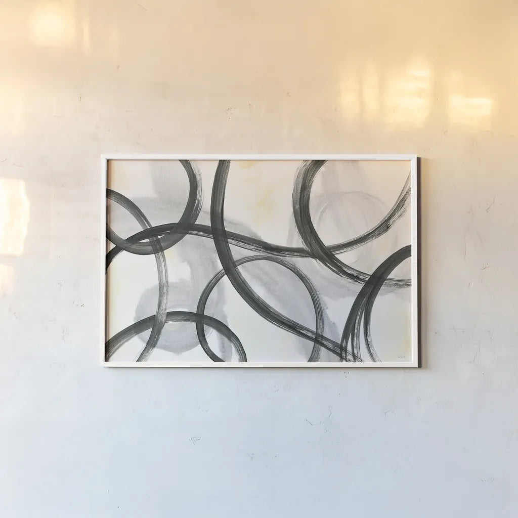 Junctions by Sue Schlabach. shown as a paper print in a white frame. Available as a archival giclee rolled canvas, fine art paper, or poster print. SKU 30540i.