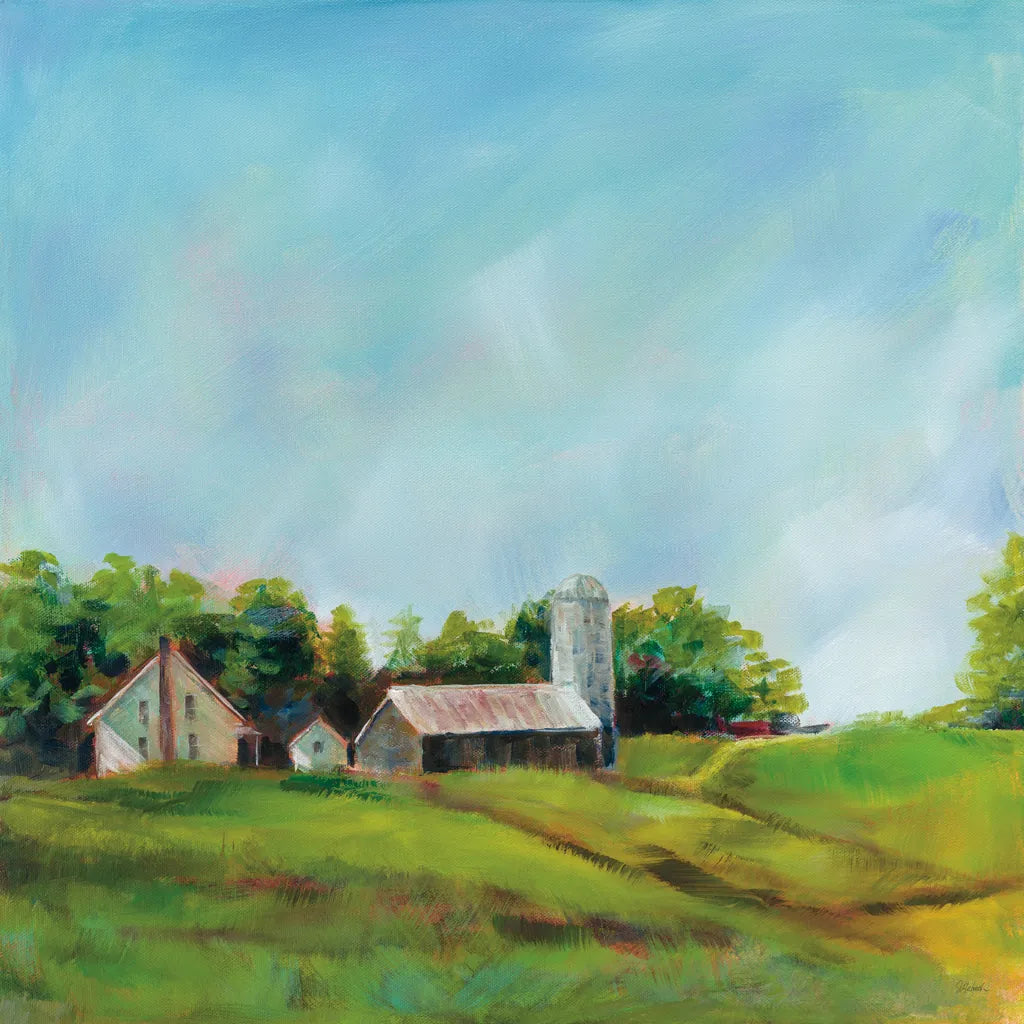 June Farm by Sue Schlabach. SKU 58312a. Archival Giclee Fine art print for wall decor.