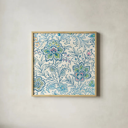 Kala II by Sue Schlabach. Shown in a natural wood glass frame for a timeless modern aesthetic. Available as an archival giclee rolled canvas, fine art paper, or poster print. SKU 31528a.