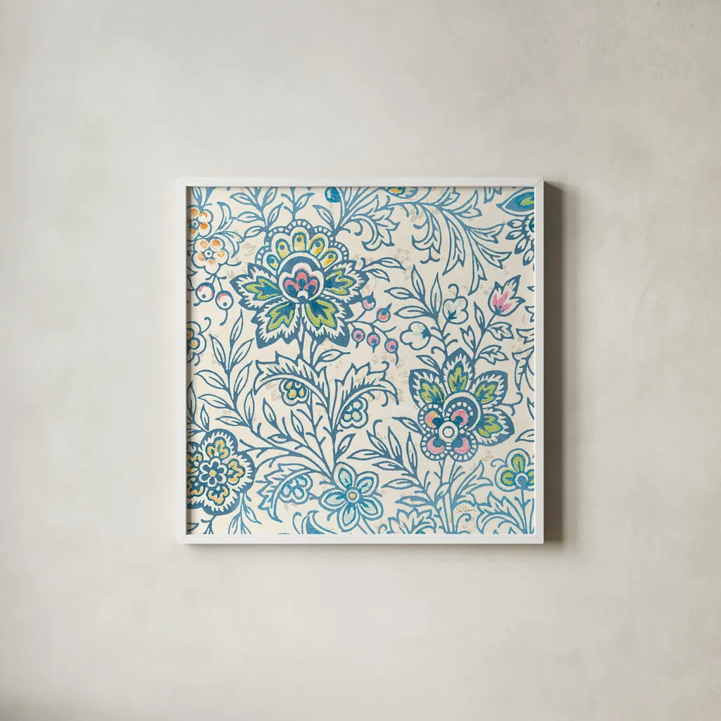 Kala II by Sue Schlabach. Shown in a crisp white glass frame for a clean and minimalist style. Available as an archival giclee rolled canvas, fine art paper, or poster print. SKU 31528a.