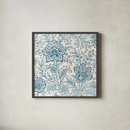 Kala II Gray by Sue Schlabach. Shown in a sleek black glass frame for a contemporary gallery look. Available as an archival giclee rolled canvas, fine art paper, or poster print. SKU 48703a.