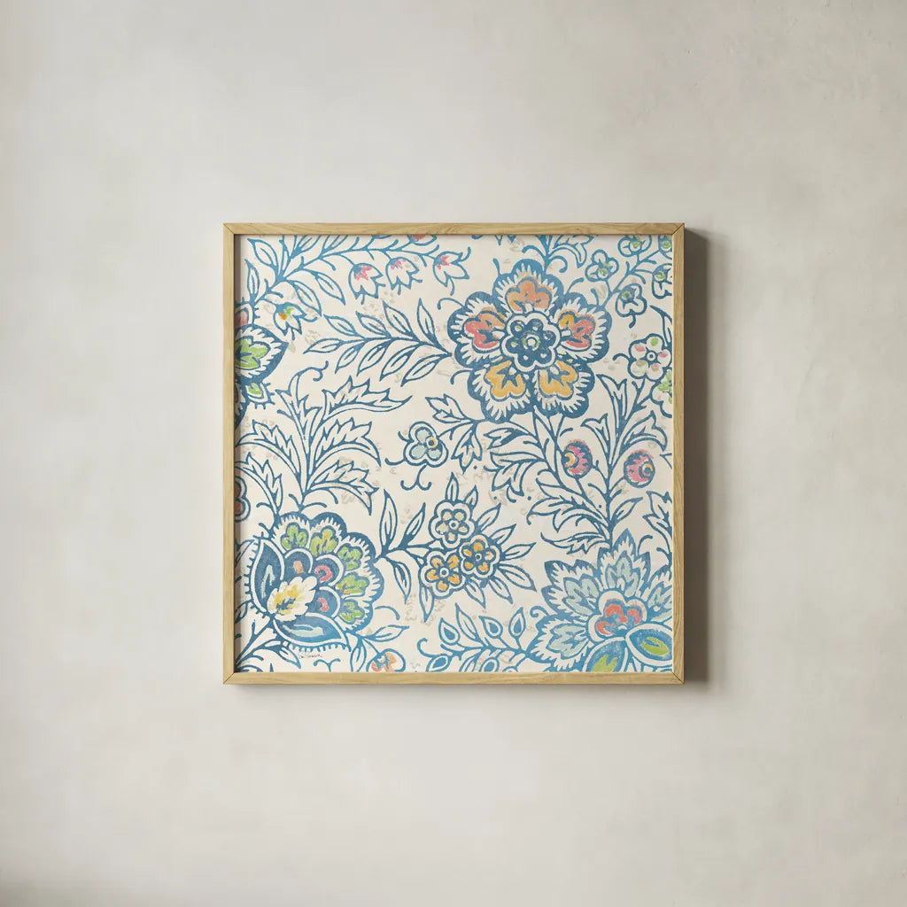 Kala III by Sue Schlabach. Shown in a natural wood glass frame for a timeless modern aesthetic. Available as an archival giclee rolled canvas, fine art paper, or poster print. SKU 31529a.