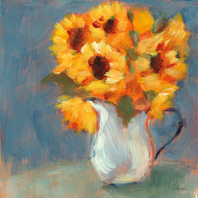 Kitchen Sunflowers by Sue Schlabach. SKU 82701a. Archival Giclee Fine art print for wall decor.