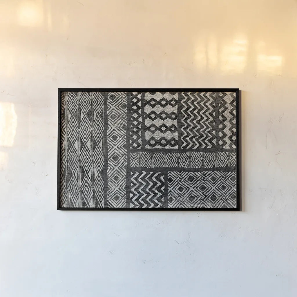 Kuba Abstract BW by Sue Schlabach. shown as a paper print in a black flame. Available as a archival giclee rolled canvas, fine art paper, or poster print. SKU 32126i.