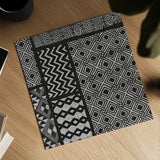 Kuba Abstract I BW by Sue Schlabach. Shown as a detailed flat fine art print, highlighting archival giclee quality. Available as an archival giclee rolled canvas, fine art paper, or poster print. SKU 32132a.