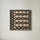 Kuba Abstract II by Sue Schlabach. Shown in a sleek black glass frame for a contemporary gallery look. Available as an archival giclee rolled canvas, fine art paper, or poster print. SKU 67706a.
