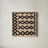 Kuba Abstract II by Sue Schlabach. Shown in a natural wood glass frame for a timeless modern aesthetic. Available as an archival giclee rolled canvas, fine art paper, or poster print. SKU 67706a.