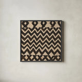 Kuba Abstract III by Sue Schlabach. Shown in a sleek black glass frame for a contemporary gallery look. Available as an archival giclee rolled canvas, fine art paper, or poster print. SKU 67770a.