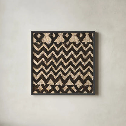 Kuba Abstract III by Sue Schlabach. Shown in a sleek black glass frame for a contemporary gallery look. Available as an archival giclee rolled canvas, fine art paper, or poster print. SKU 67770a.