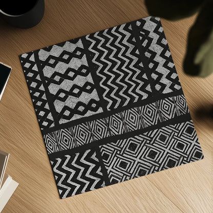 Kuba Abstract III BW by Sue Schlabach. Shown as a detailed flat fine art print, highlighting archival giclee quality. Available as an archival giclee rolled canvas, fine art paper, or poster print. SKU 32134a.