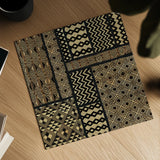 Kuba Abstract Square by Sue Schlabach. Shown as a detailed flat fine art print, highlighting archival giclee quality. Available as an archival giclee rolled canvas, fine art paper, or poster print. SKU 44656a.