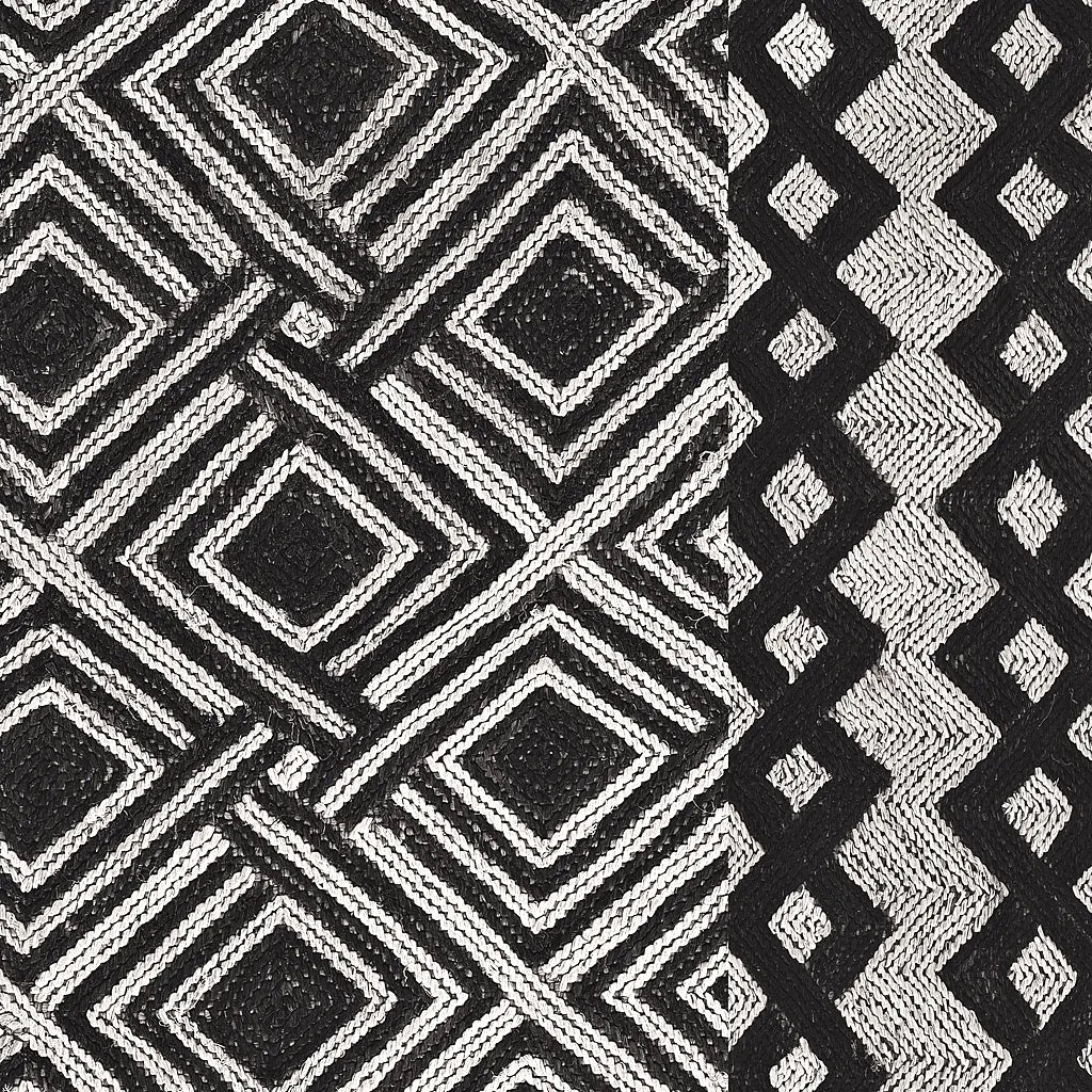 Kuba Cloth Mat III Crop BW by Sue Schlabach. SKU 32131a. Archival Giclee Fine art print for wall decor.
