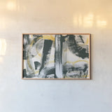 LPs in 33 by Sue Schlabach. shown as a paper print in a natural frame. Available as a archival giclee rolled canvas, fine art paper, or poster print. SKU 30219i.