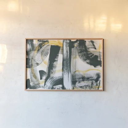 LPs in 33 by Sue Schlabach. shown as a paper print in a natural frame. Available as a archival giclee rolled canvas, fine art paper, or poster print. SKU 30219i.