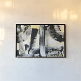 LPs in 33 Light Yellow by Sue Schlabach. shown as a paper print in a black flame. Available as a archival giclee rolled canvas, fine art paper, or poster print. SKU 30332i.