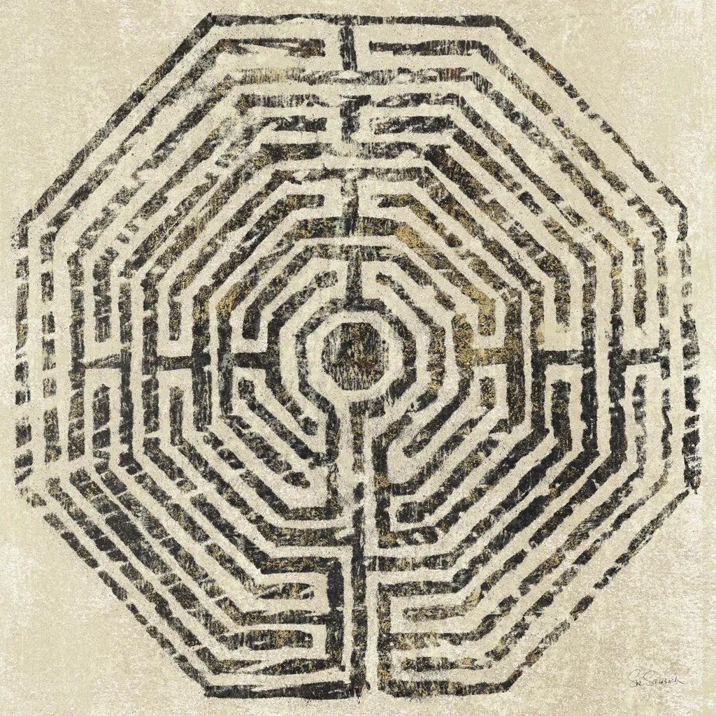 Labyrinth by Sue Schlabach. SKU 50358a. Archival Giclee Fine art print for wall decor.