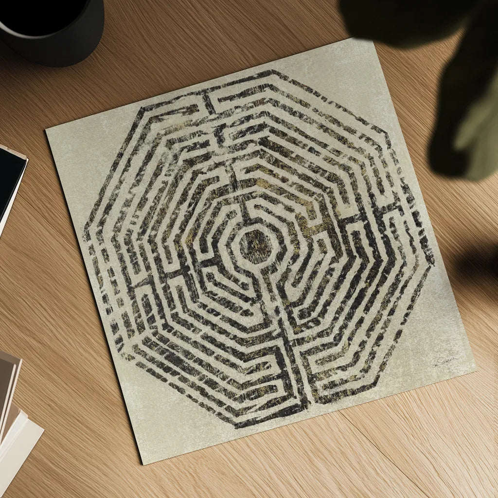 Labyrinth by Sue Schlabach. Shown as a detailed flat fine art print, highlighting archival giclee quality. Available as an archival giclee rolled canvas, fine art paper, or poster print. SKU 50358a.