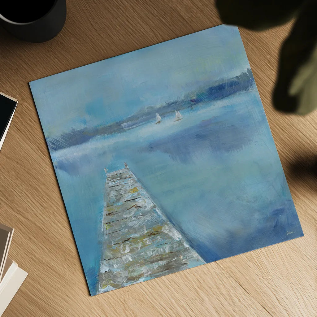 Lake Edge II by Sue Schlabach. Shown as a detailed flat fine art print, highlighting archival giclee quality. Available as an archival giclee rolled canvas, fine art paper, or poster print. SKU 38752a.