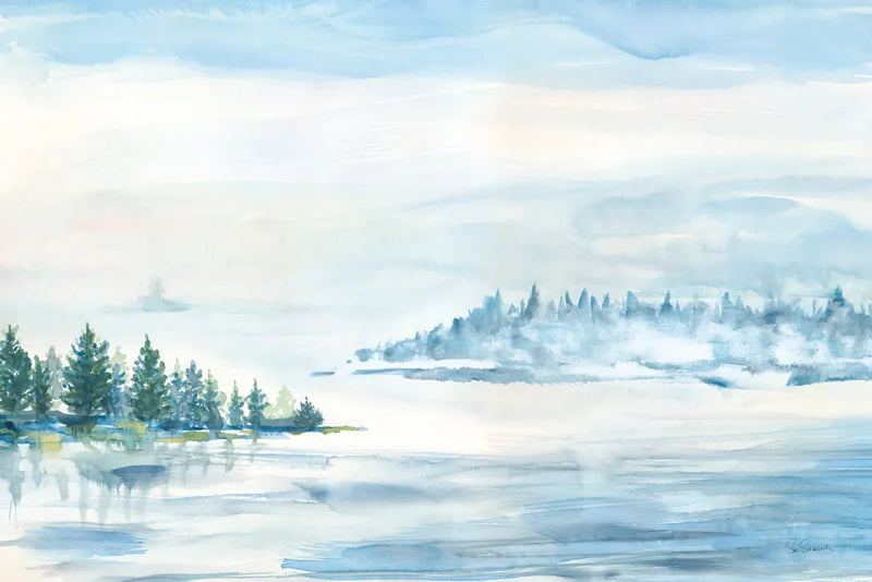 Lake Fog by Sue Schlabach. SKU 65698i. Archival Giclee Fine art print for wall decor.