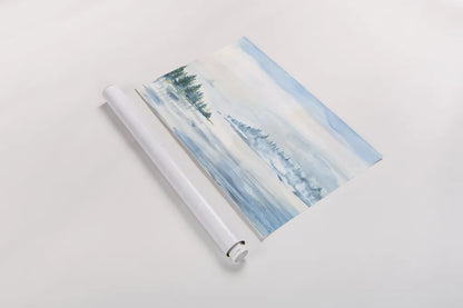 Lake Fog by Sue Schlabach. shown as a rolled paper print. Available as archival giclee rolled canvas, fine art paper, or poster print. SKU 65698i.