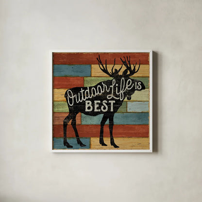 Lake Lodge I by Sue Schlabach. Shown in a crisp white glass frame for a clean and minimalist style. Available as an archival giclee rolled canvas, fine art paper, or poster print. SKU 22264a.