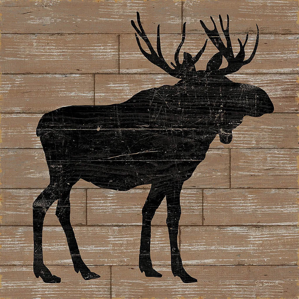 Lake Lodge I Brown no Words by Sue Schlabach. SKU 27721a. Archival Giclee Fine art print for wall decor.