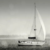 Lake Sail Square I by Sue Schlabach. SKU 44565a. Archival Giclee Fine art print for wall decor.