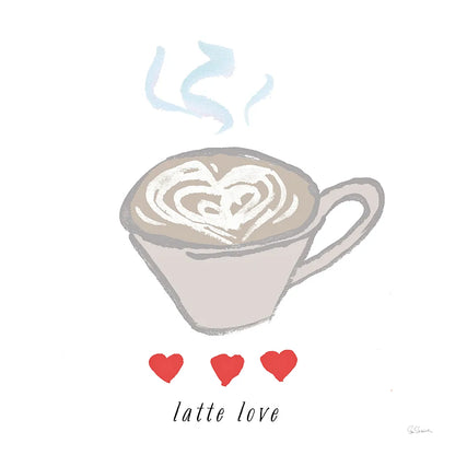 Latte Love by Sue Schlabach. SKU 49992a. Archival Giclee Fine art print for wall decor.