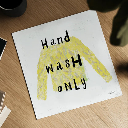 Laundry Rules IV by Sue Schlabach. Shown as a detailed flat fine art print, highlighting archival giclee quality. Available as an archival giclee rolled canvas, fine art paper, or poster print. SKU 35900a.