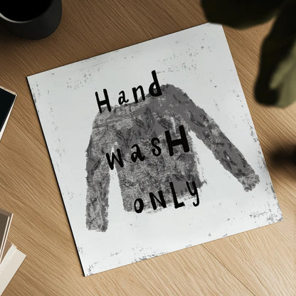 Laundry Rules IV BW by Sue Schlabach. Shown as a detailed flat fine art print, highlighting archival giclee quality. Available as an archival giclee rolled canvas, fine art paper, or poster print. SKU 74232a.