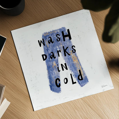 Laundry Rules V by Sue Schlabach. Shown as a detailed flat fine art print, highlighting archival giclee quality. Available as an archival giclee rolled canvas, fine art paper, or poster print. SKU 35901a.