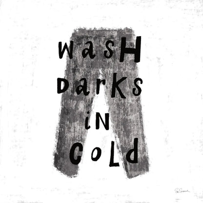 Laundry Rules V BW by Sue Schlabach. SKU 74233a. Archival Giclee Fine art print for wall decor.