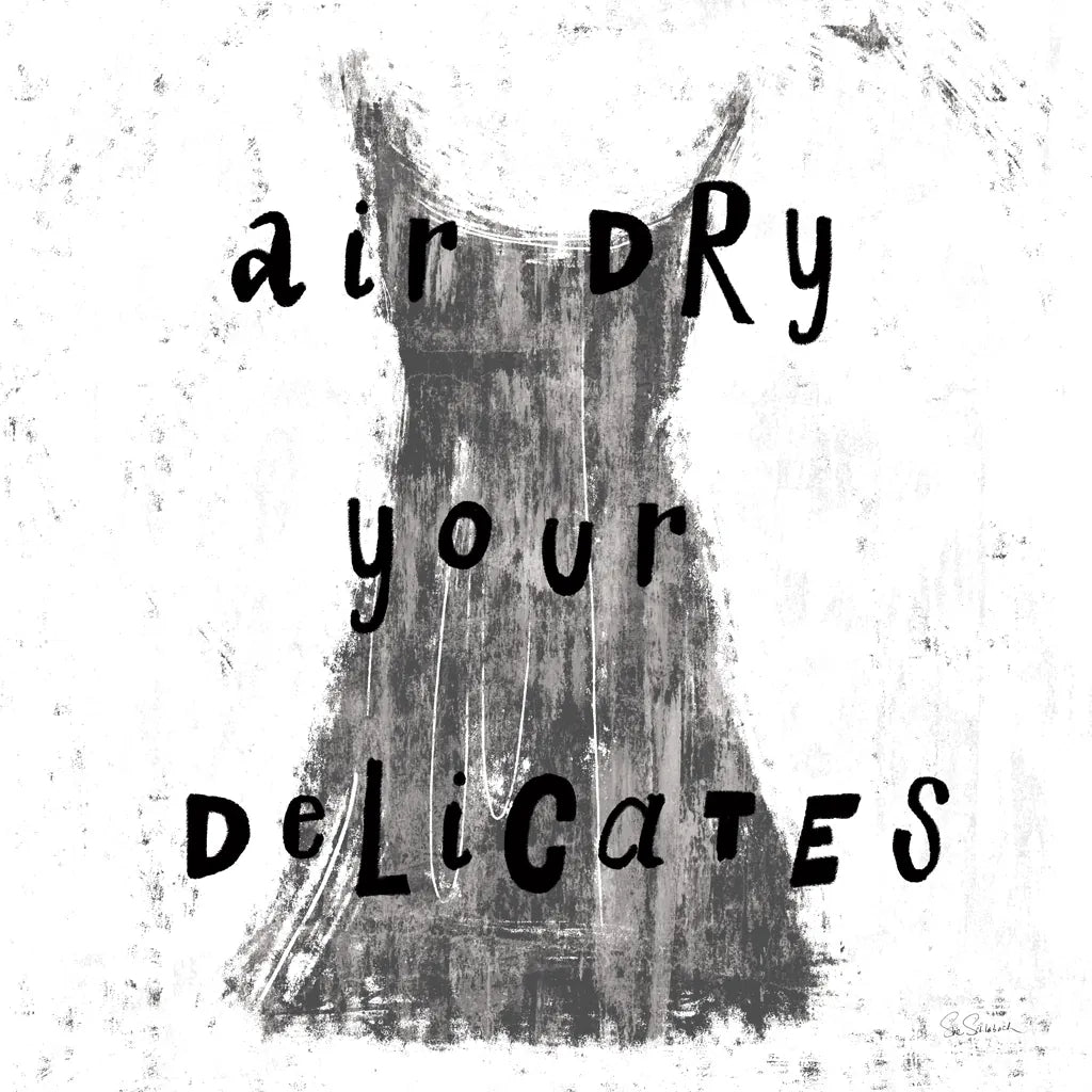 Laundry Rules VI BW by Sue Schlabach. SKU 74234a. Archival Giclee Fine art print for wall decor.