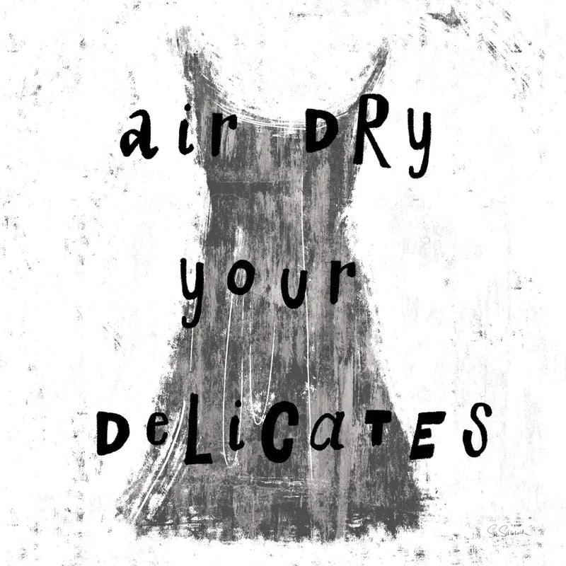 Laundry Rules VI BW by Sue Schlabach. SKU 74234a. Archival Giclee Fine art print for wall decor.